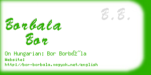 borbala bor business card